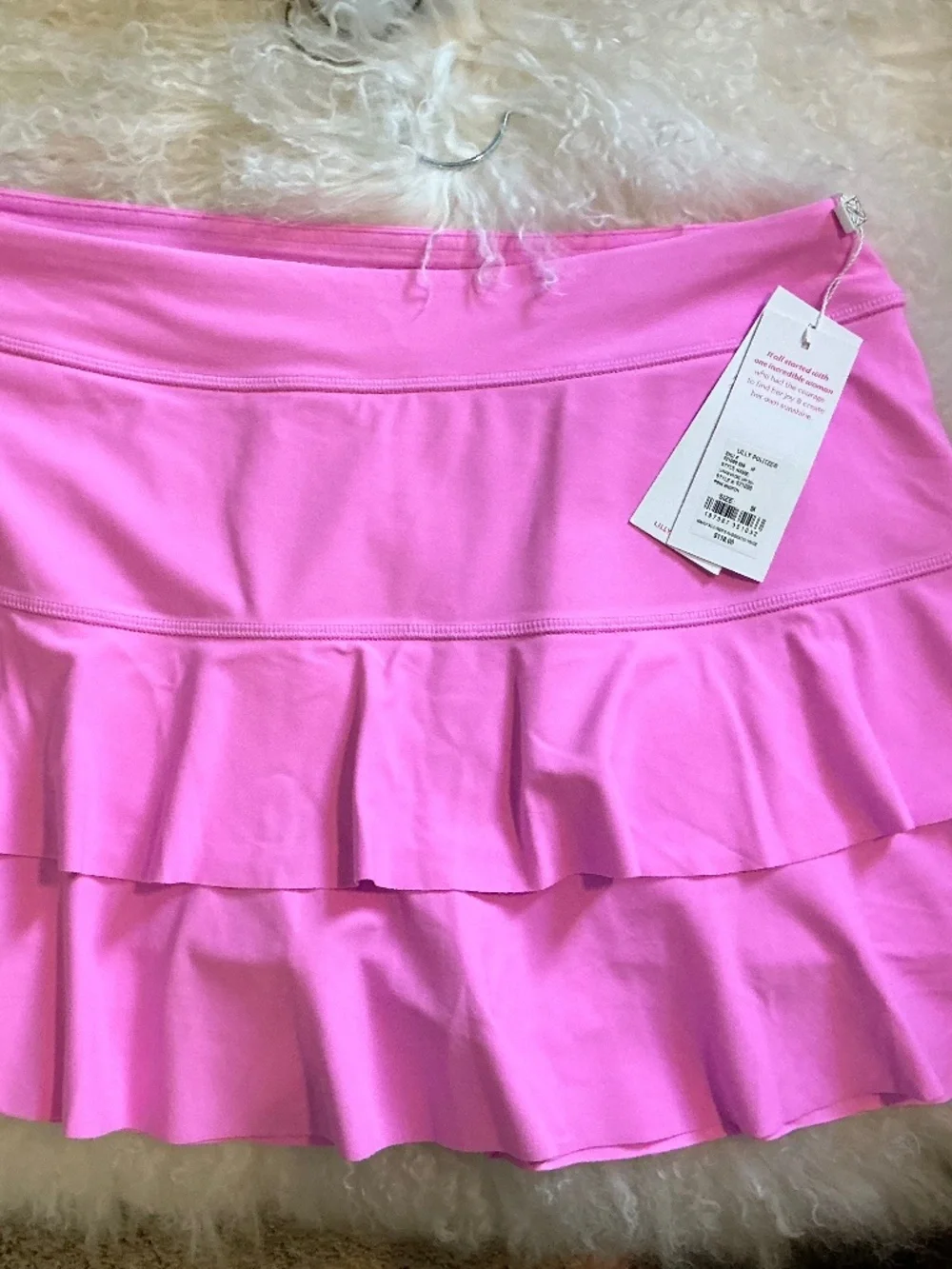 NWT Lilly Pulitzer Pink Luxletic LUNAN Skort in Pink Worth size:MEDIUM - Picture 5 of 6